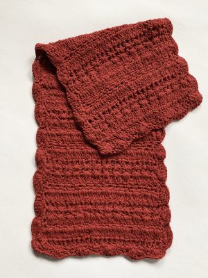 Løper heklet 30x80cm cm rød