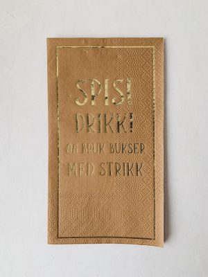 Serviett Bukser med strikk 33x40 cm rust