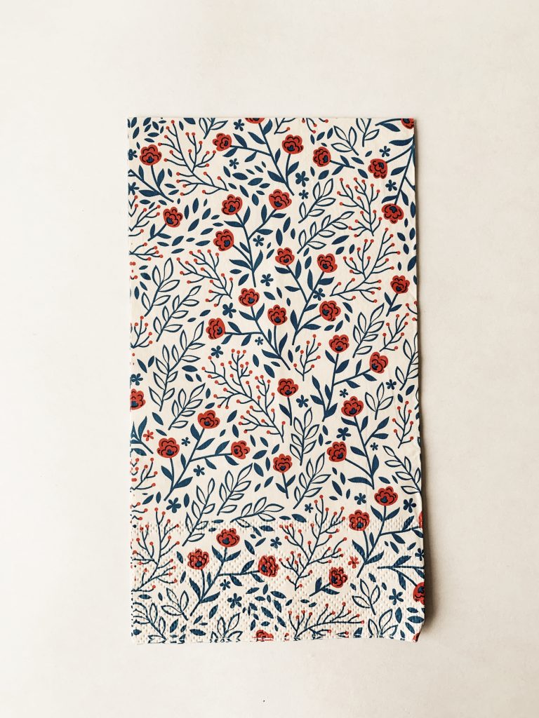 Serviett Små blomster mønstret 33×40 cm
