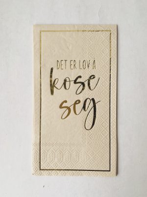 Serviett Det er lov å kose seg 33x40 cm bambus