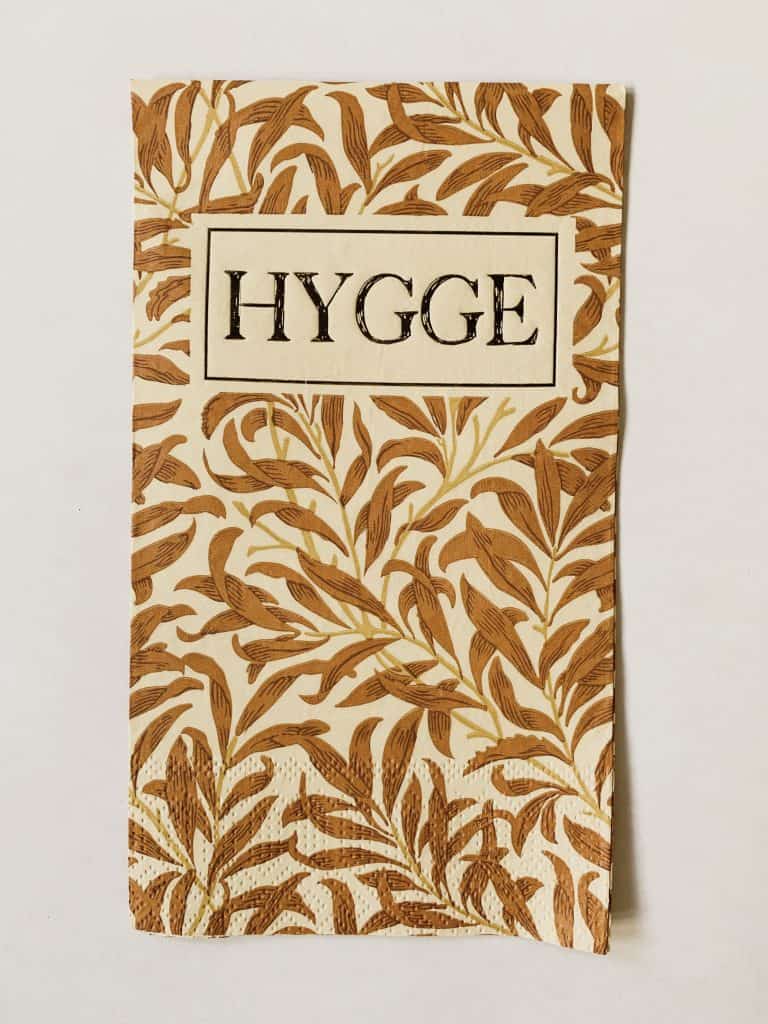 Serviett Hygge – blader rust 33×44 cm