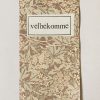 Serviett Velbekomme - mønster brun/beige - 33x44 cm