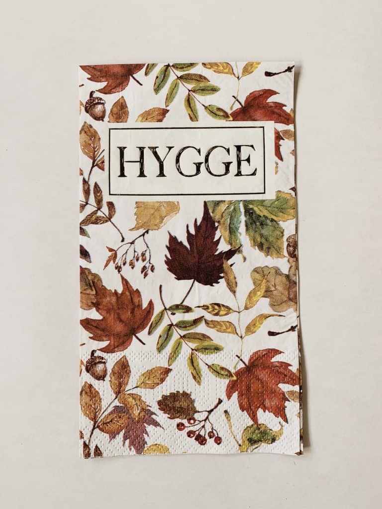 Serviett Hygge – blader 33×44 cm