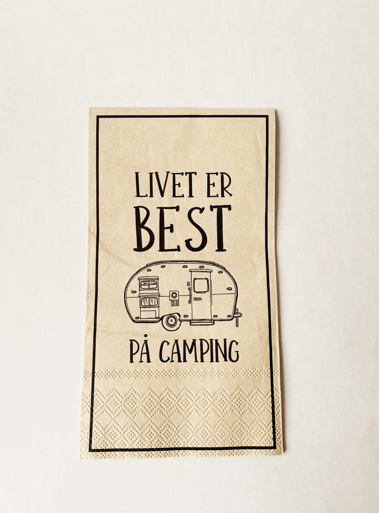 Livet er best på camping 33×40 cm