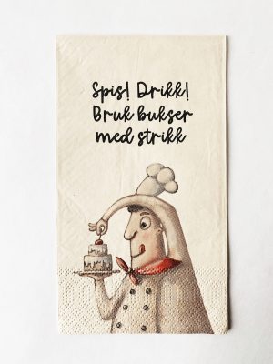 Serviett buffet "bukser med strikk"