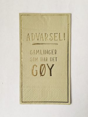 Serviett buffet "Gamlinger som har det gøy" grønn