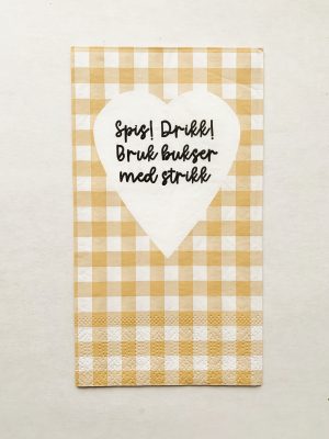 Serviett buffet ruter "Spis drikk"