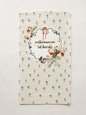 Serviett buffet Småblomstret med bær