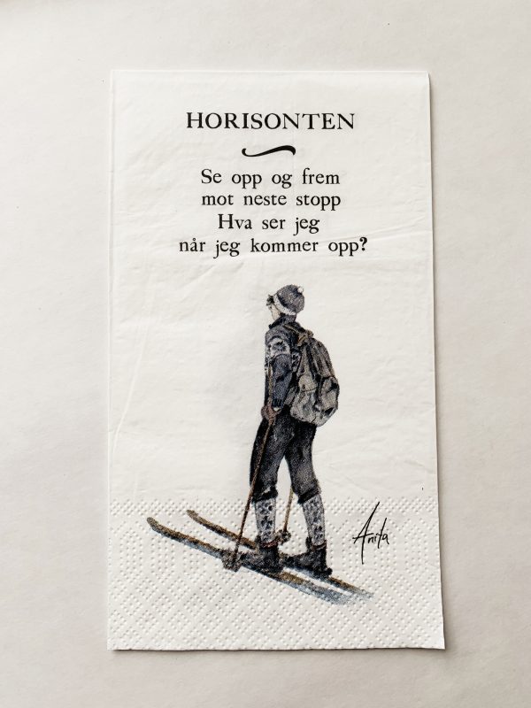 Serviett buffet "Horisonten" Akvarell malt av Anita Sletten Nordicwild