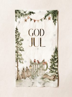 Serviett buffet Landskap "god jul"