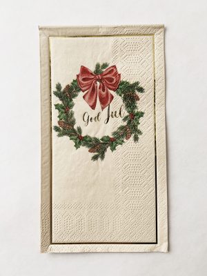 Serviett buffet "god jul" krans