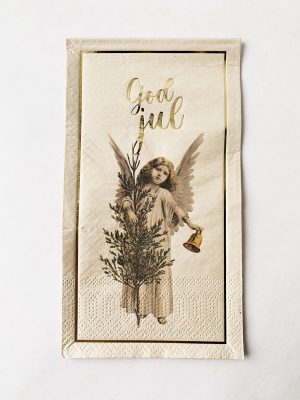 Serviett buffet "god jul" engel