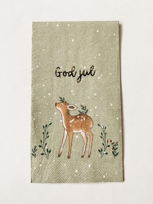 Serviett buffet "God jul" rådyr