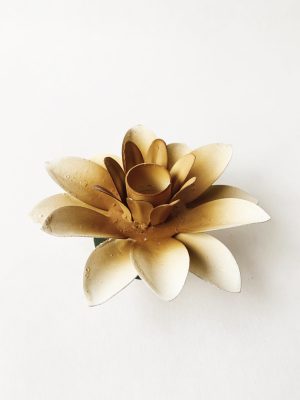 Metall lysholder narciss h 8 cm