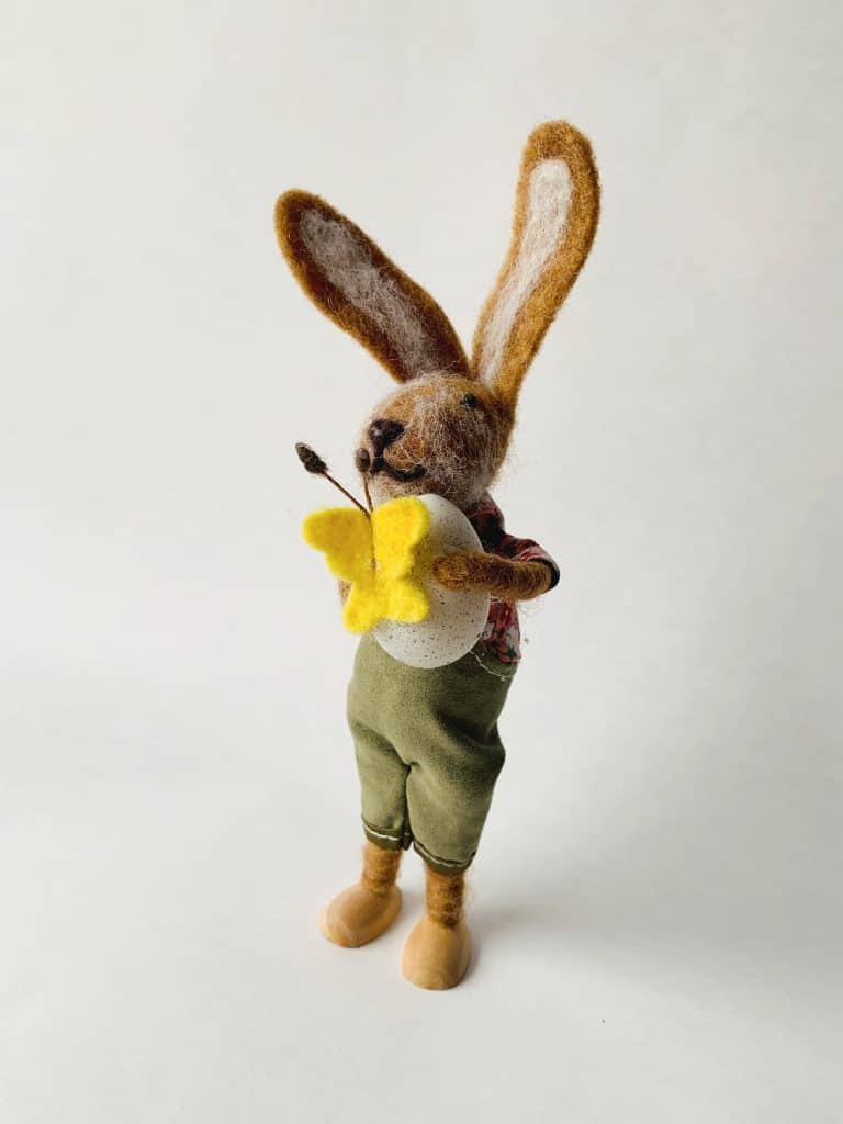 Hare m påskeegg h 22 cm