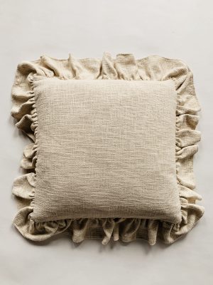 Putetrekk m kappe 50x50 cm creme