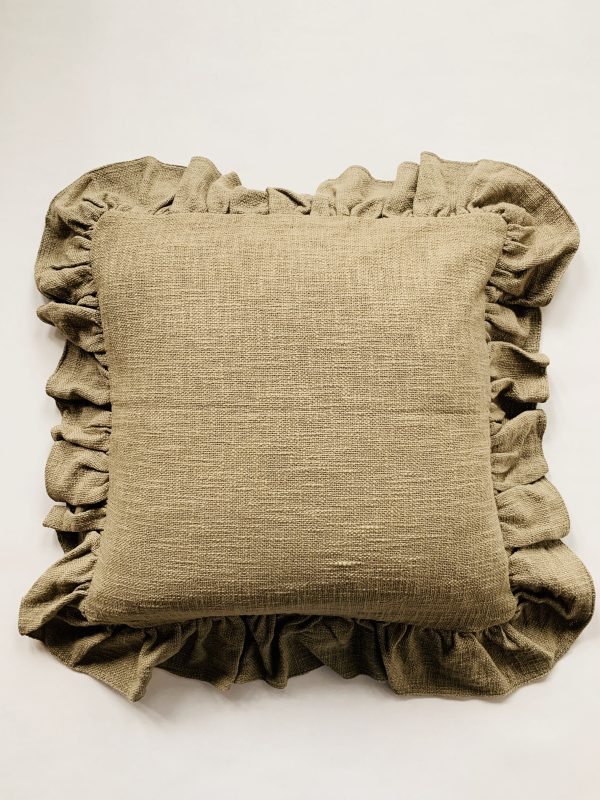 Putetrekk m kappe 50x50 cm grønn