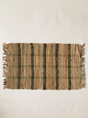 Dørmatte ruter 50x70 cm grønn