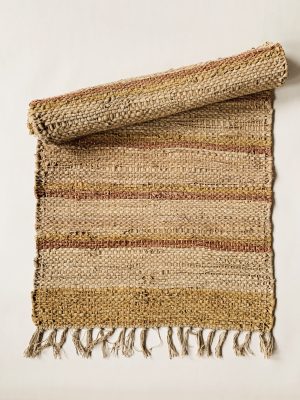 Rye skinn ruter 60x160 cm creme multi
