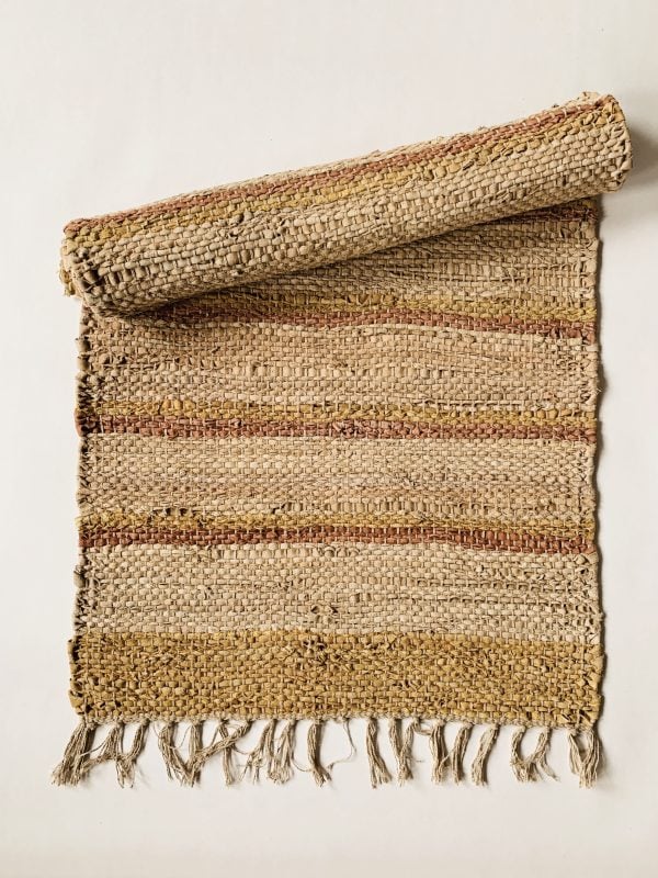 Rye skinn ruter 60x160 cm creme multi