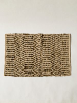 Dørmatte skinn 50x70 cm mønstret grønn