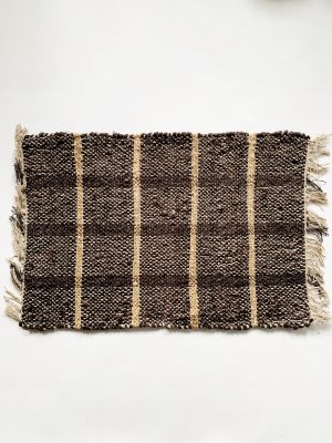 Dørmatte ruter 50x70 cm brun