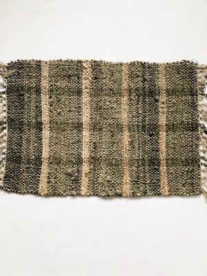 Dørmatte ruter 50x70 cm grønn