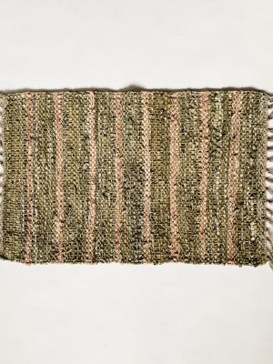 Dørmatte skinn striper 50x70 cm grønn