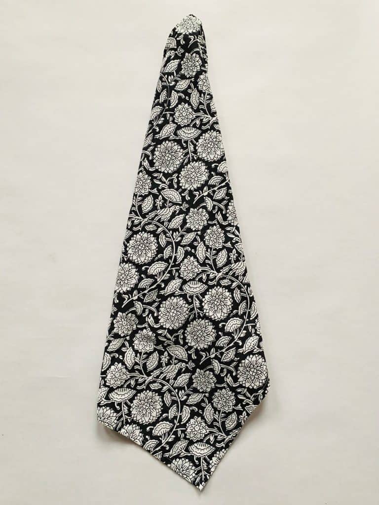 Kjøkkenhåndkle 50×70 cm sort blomster