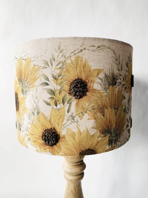 Lampeskjerm broderi solsikker 25x34 cm