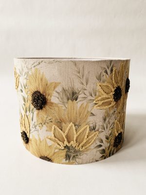 Lampeskjerm broderi solsikker 25x34 cm