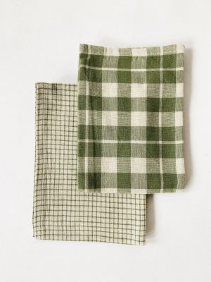 Kjøkkenhåndkle 45x45 cm s/2 grønt