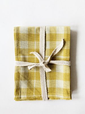 Kjøkkenhåndkle 45x45 cm s/2 gult