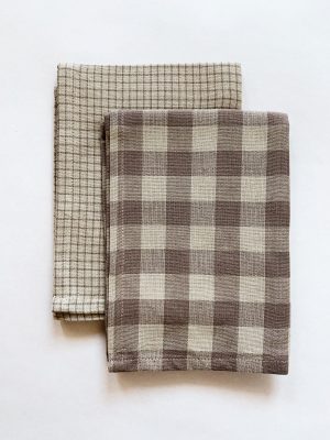 Kjøkkenhåndkle 45x45 cm 2-pakk khaki