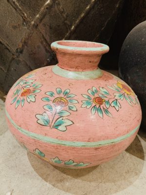 Vintage malt jernpotte m rund bunn