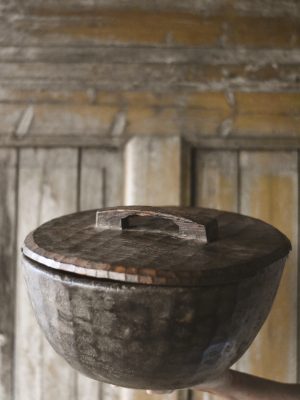 Vintage bolle m lokk d:30-32/h:20-24cm (varierende størrelser)
