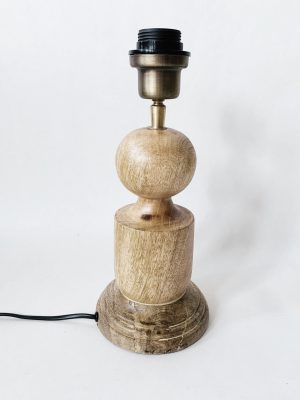 Lampefot tre rund h 22 cm