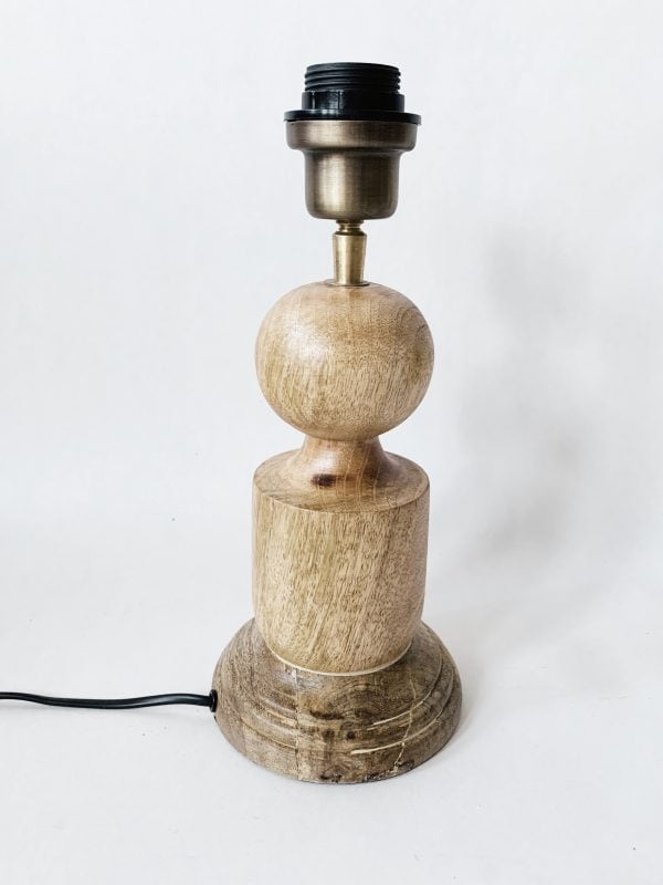 Lampefot tre rund h 33/d 14 cm